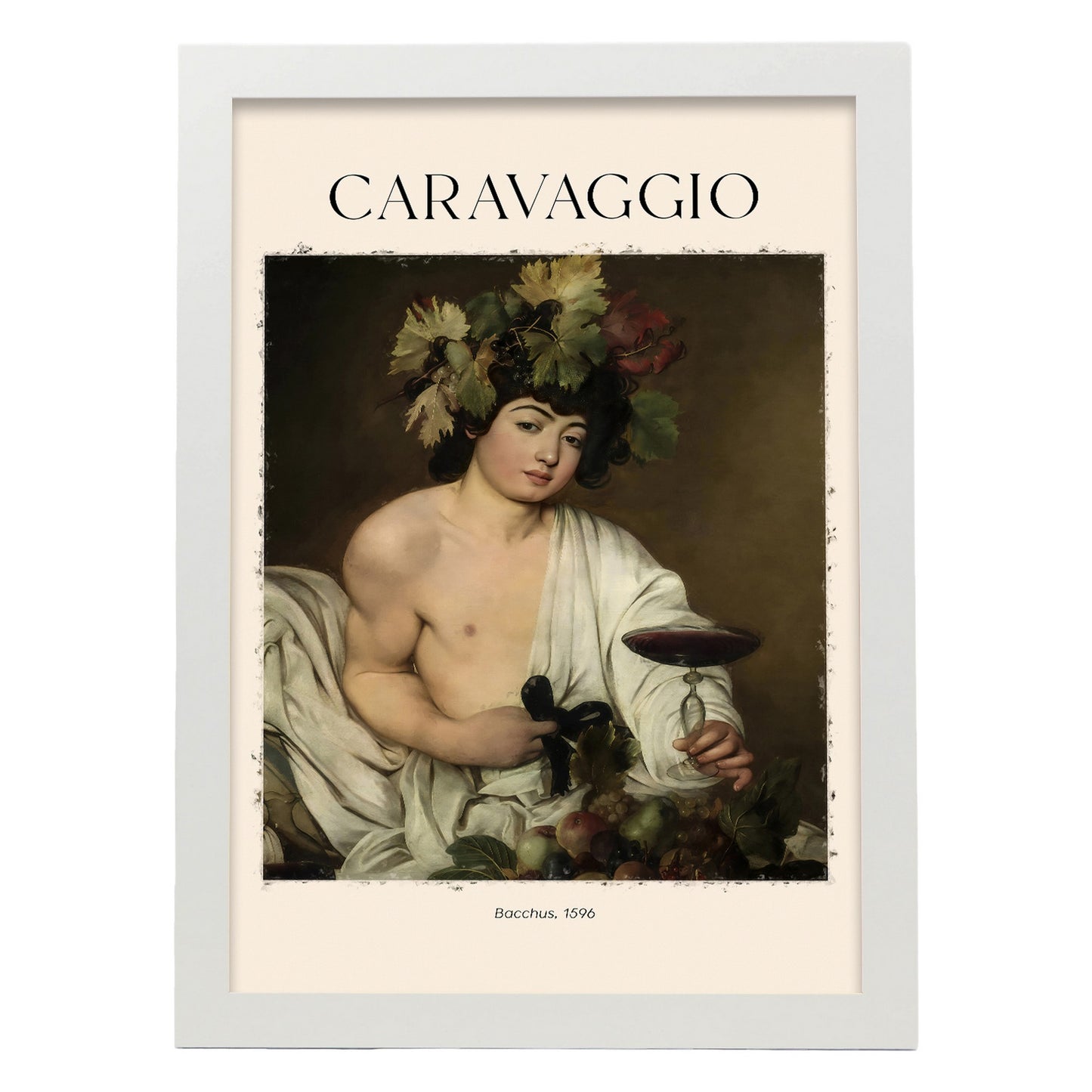 Lámina de Baco inspirada en Caravaggio para decoración de hogar
