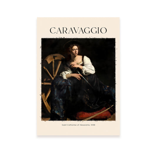 Lámina de Santa Catherine de Alejandría inspirada en Caravaggio