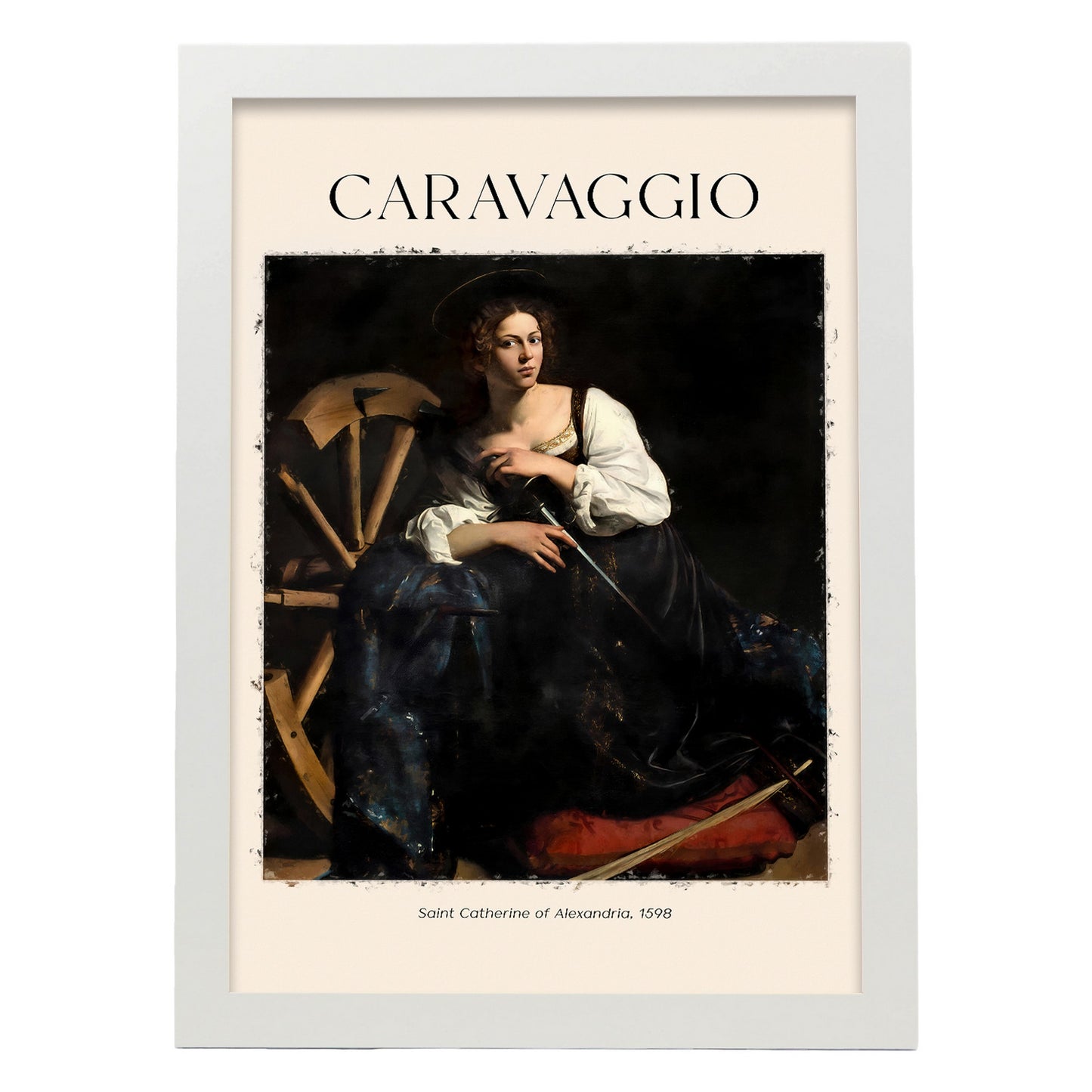 Lámina de Santa Catherine de Alejandría inspirada en Caravaggio