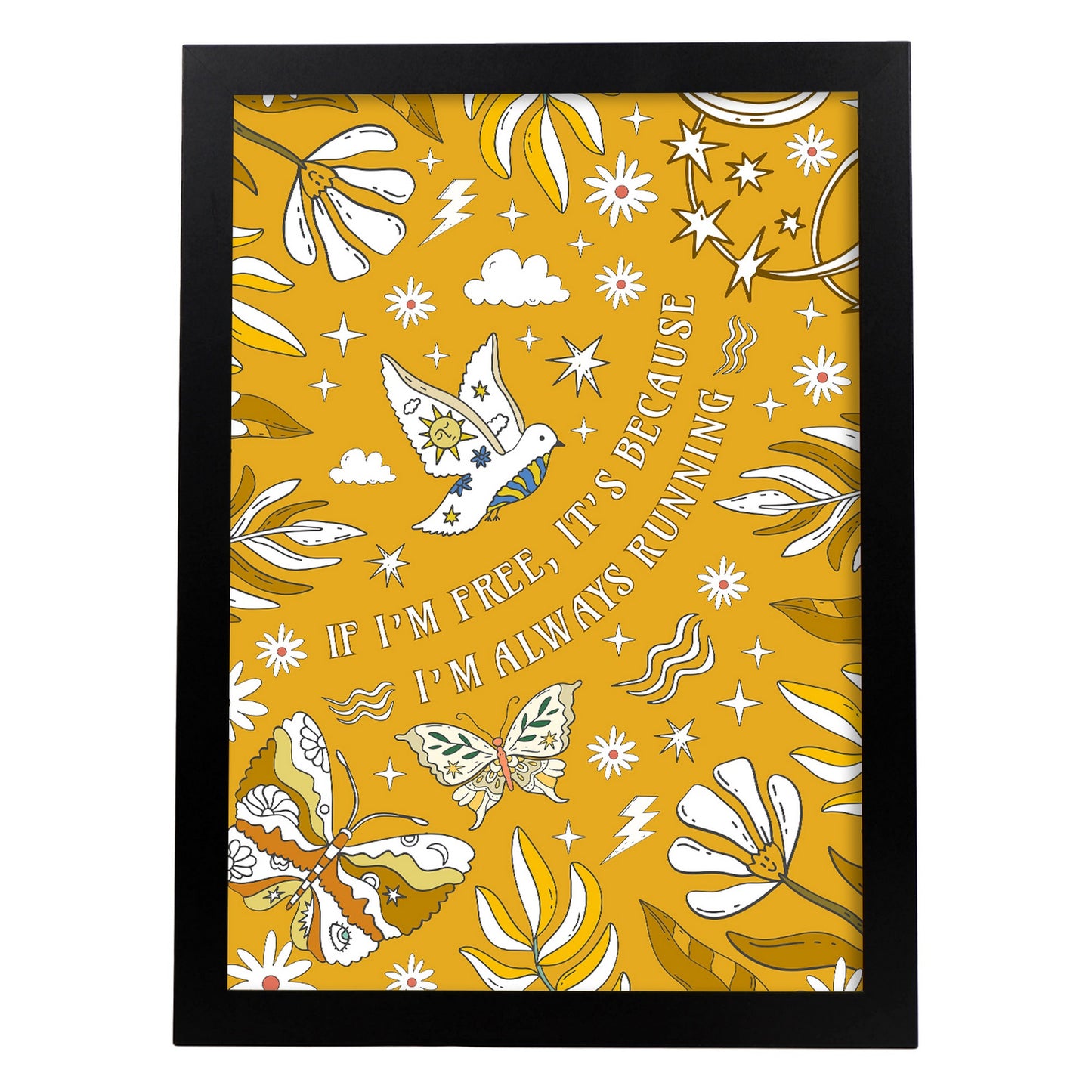 Lámina estética de arte de pared Soy libre