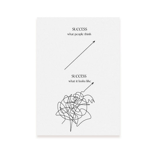 Lámina decorativa de arte de pared con diseño estético de éxito