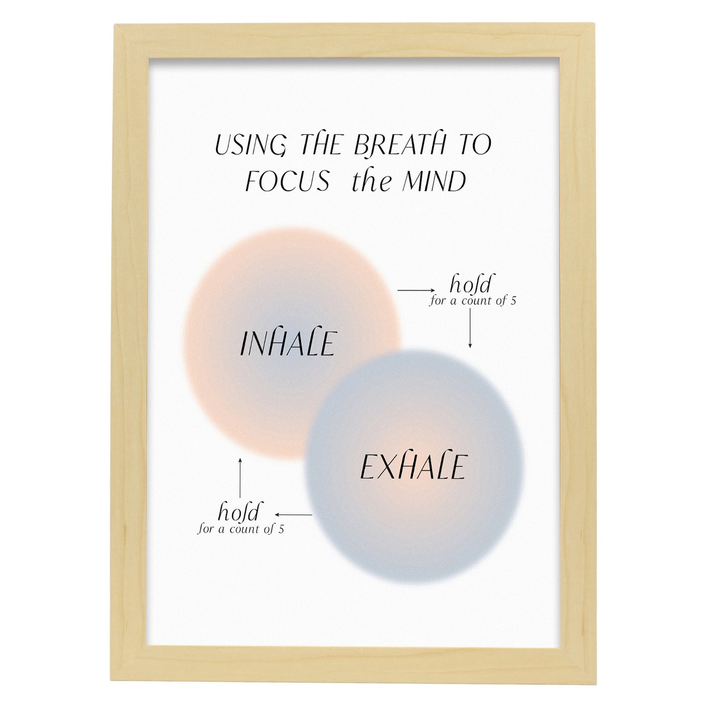 Lámina decorativa de respiración para enfoque mental