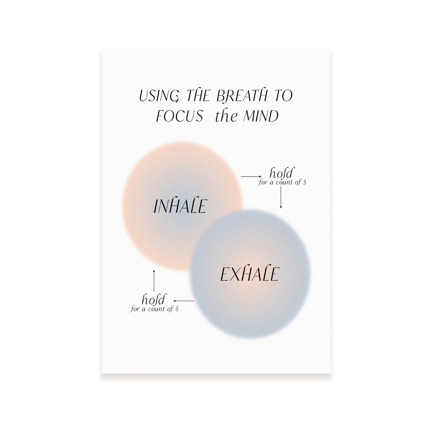 Lámina decorativa de respiración para enfoque mental