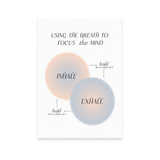 Lámina decorativa de respiración para enfoque mental
