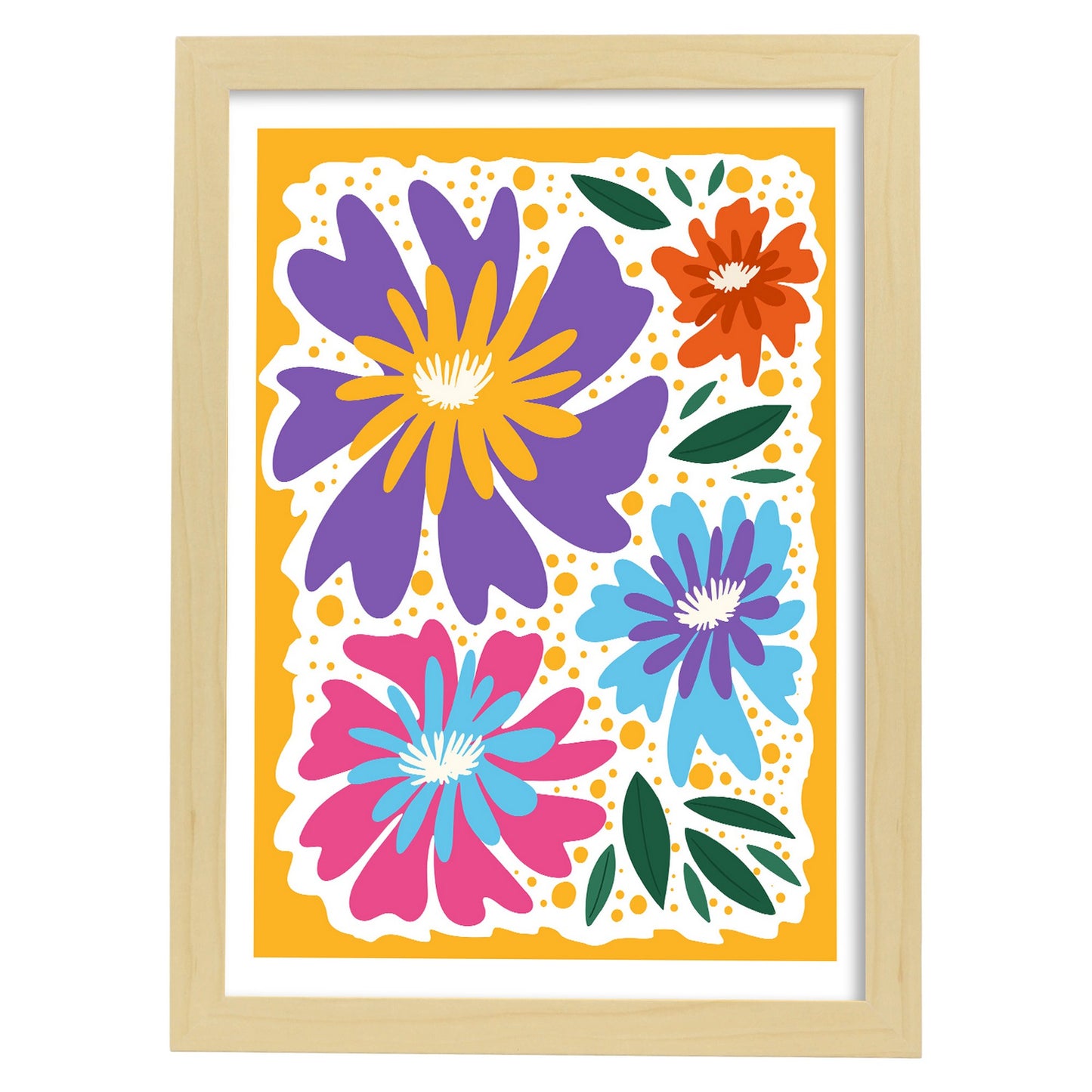Lámina estética de Flores para diseño de hogar