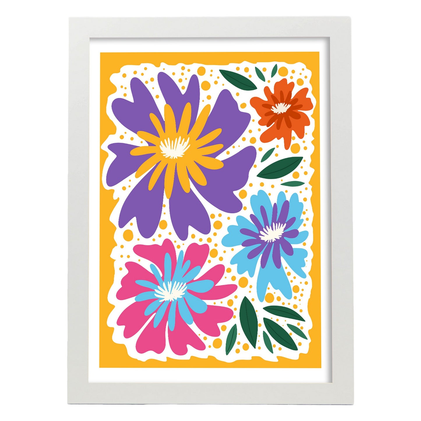 Lámina estética de Flores para diseño de hogar