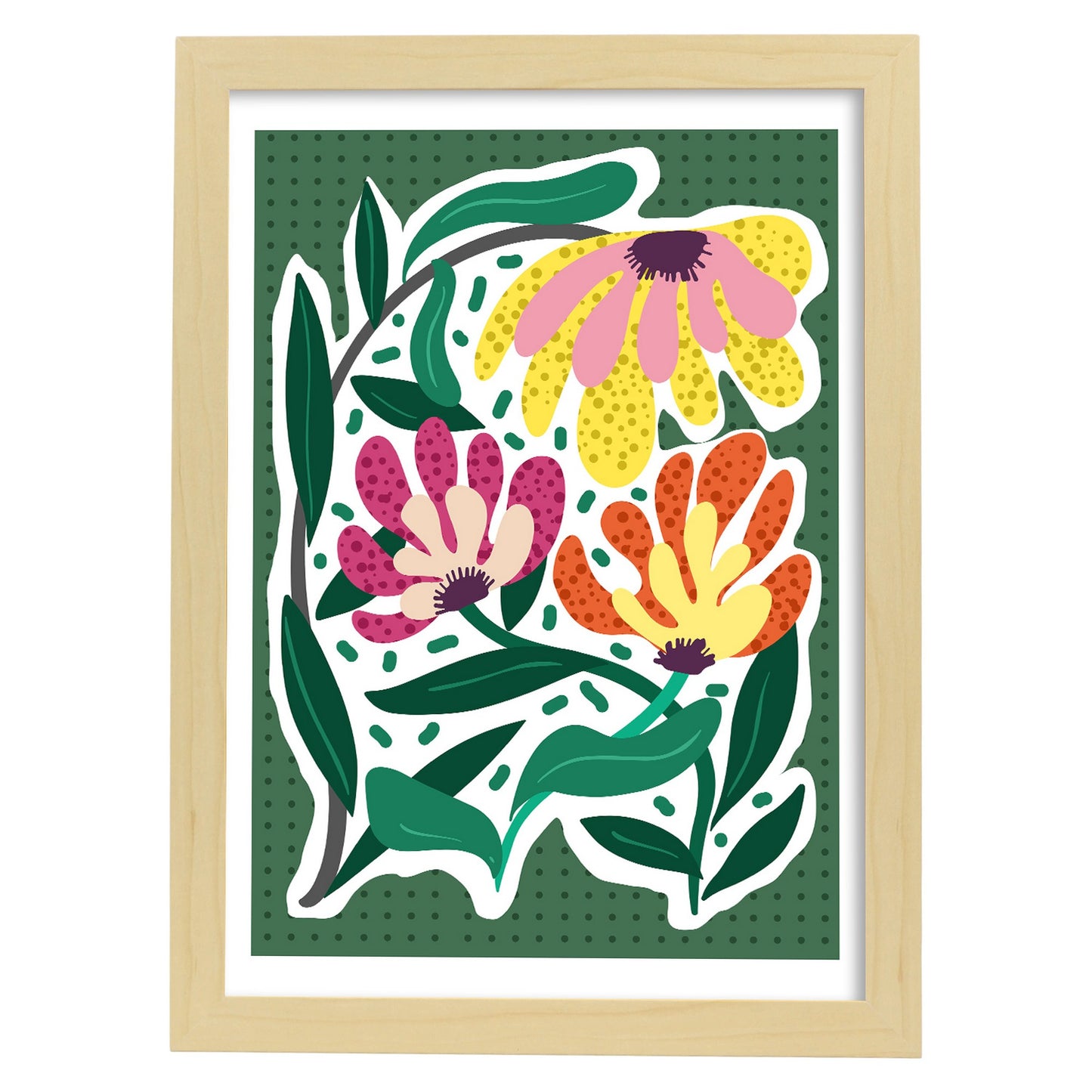 Lámina de Flores Manchadas para Diseño de Hogar Estético