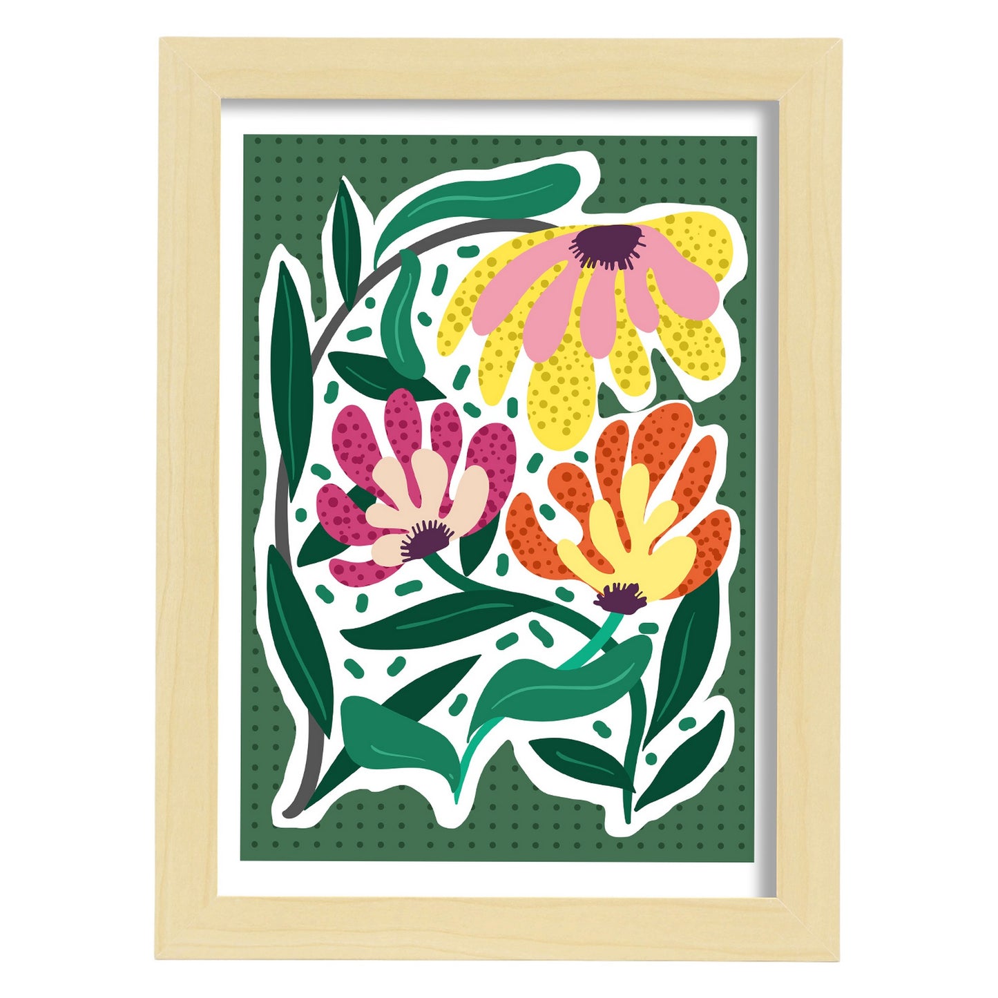 Lámina de Flores Manchadas para Diseño de Hogar Estético