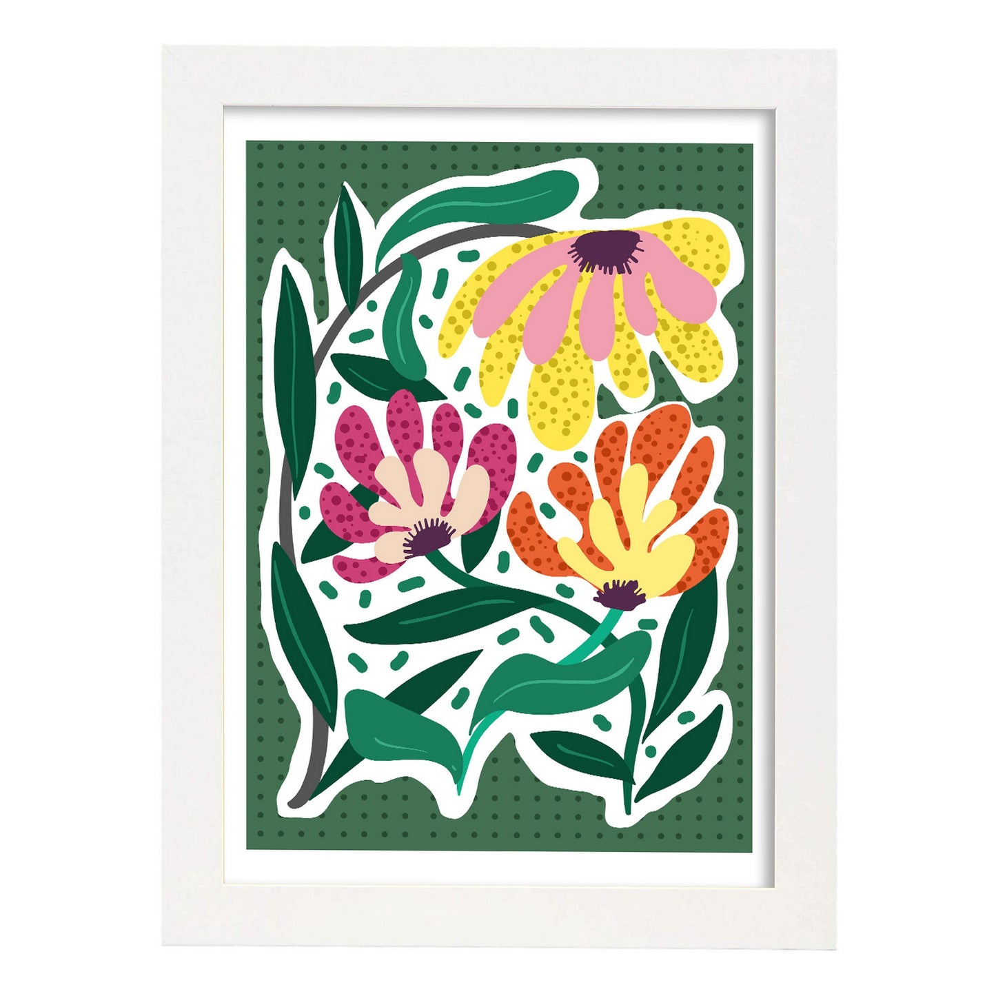 Lámina de Flores Manchadas para Diseño de Hogar Estético