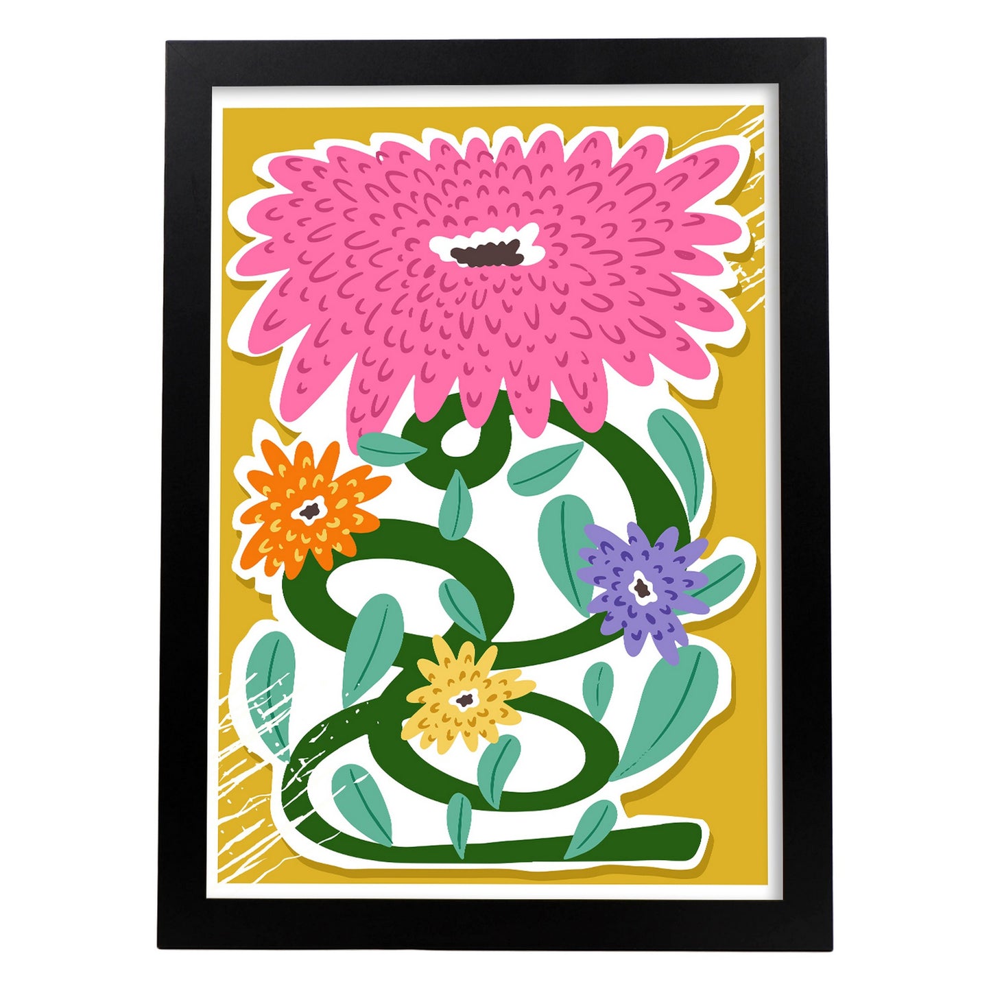 Lámina estampada de Flor Rosa para Diseño Estético de Hogar