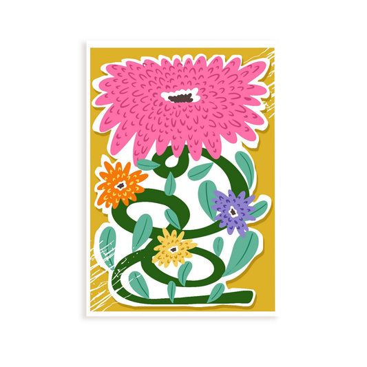 Lámina estampada de Flor Rosa para Diseño Estético de Hogar