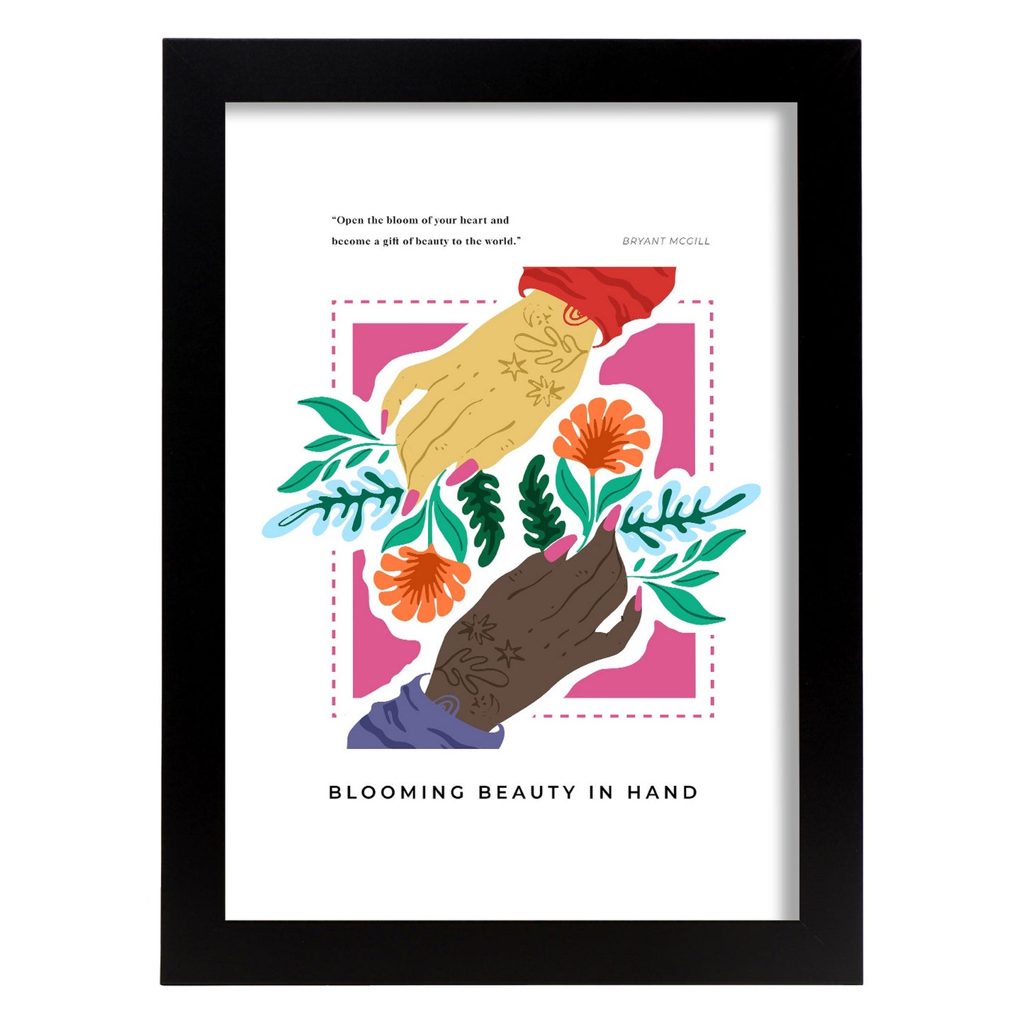 Lámina de Belleza Floreciente en Mano