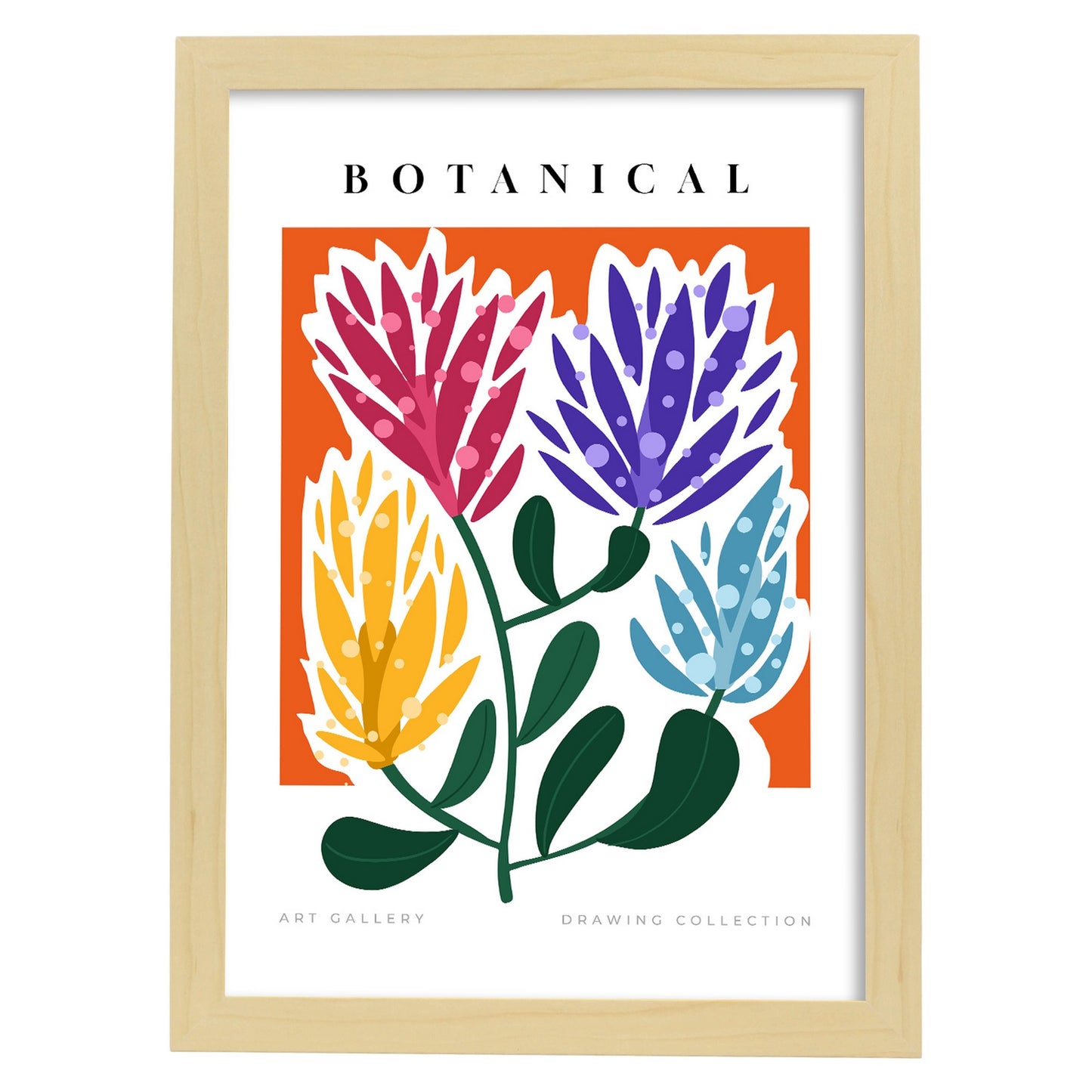 Lámina de Arte Botánico para Diseño de Hogar y Estampados de Pared Estéticos