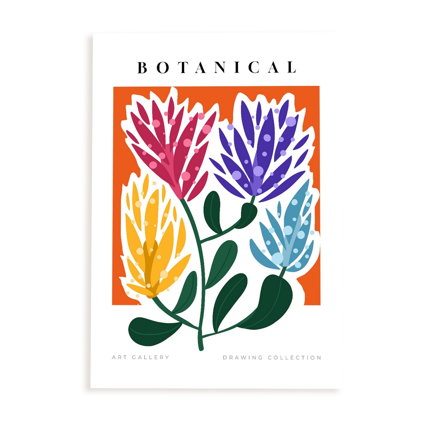 Lámina de Arte Botánico para Diseño de Hogar y Estampados de Pared Estéticos
