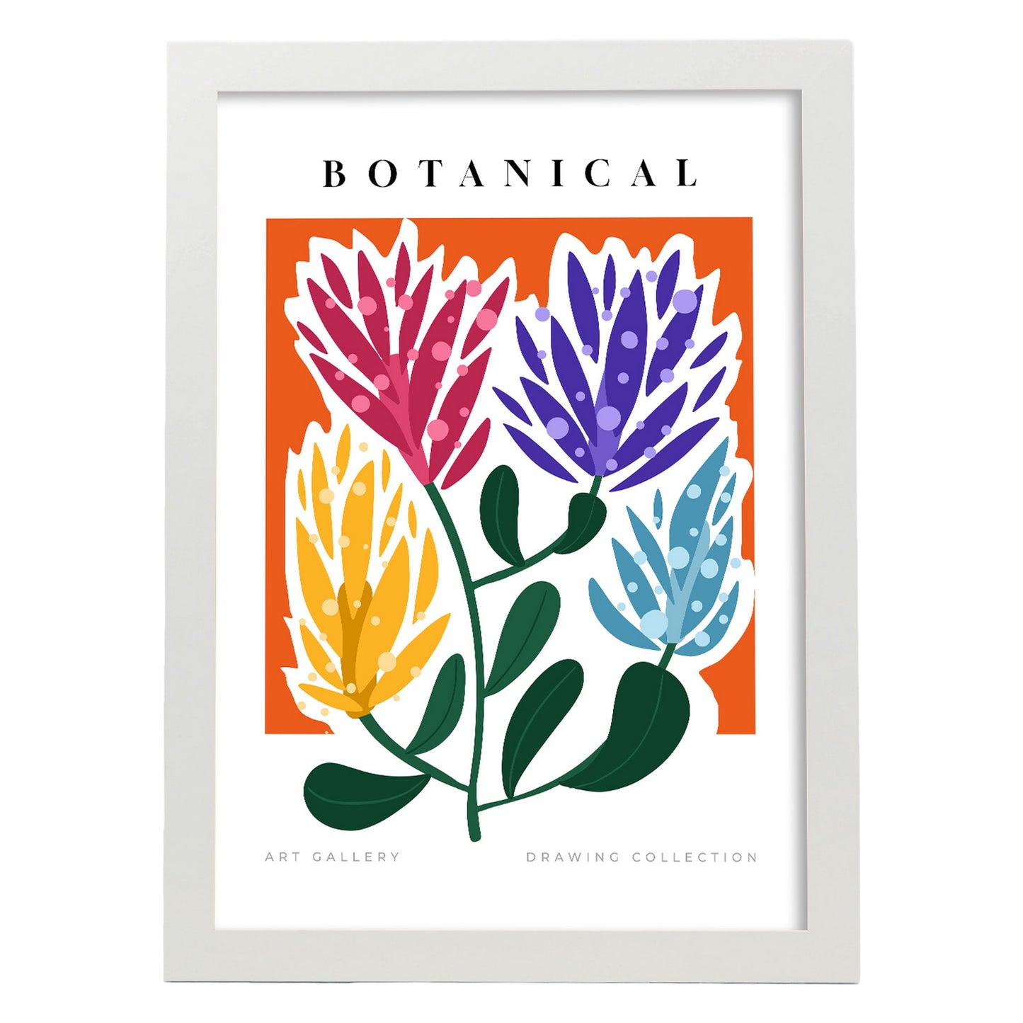 Lámina de Arte Botánico para Diseño de Hogar y Estampados de Pared Estéticos