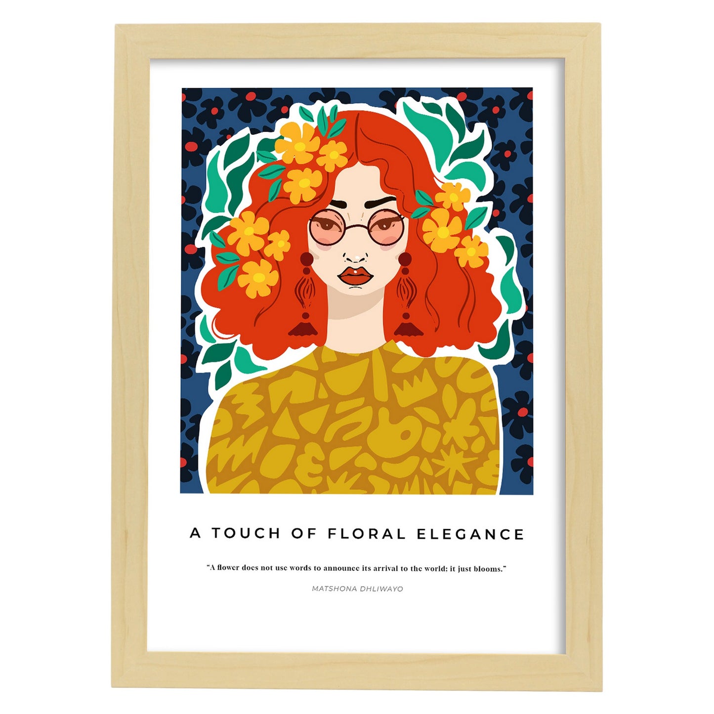 Lámina estética de elegancia floral para diseño de hogar