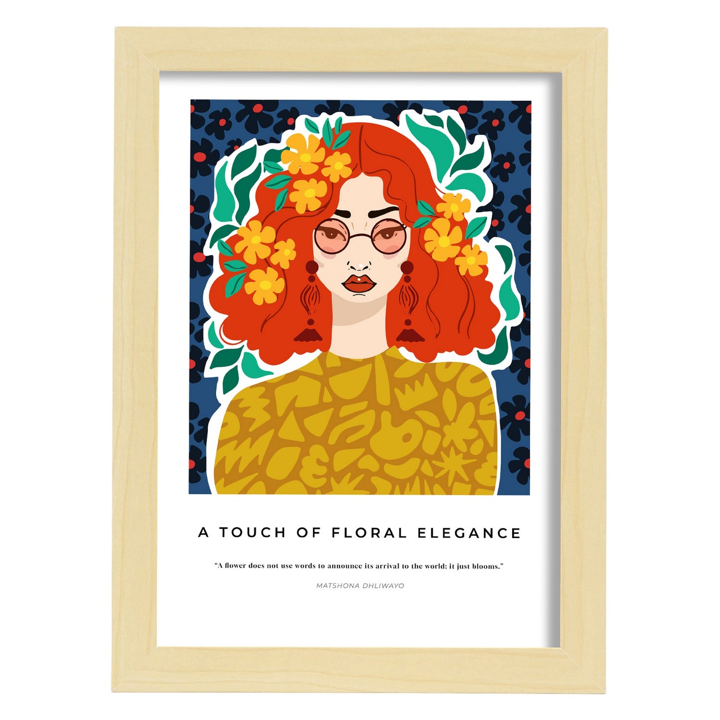 Lámina estética de elegancia floral para diseño de hogar