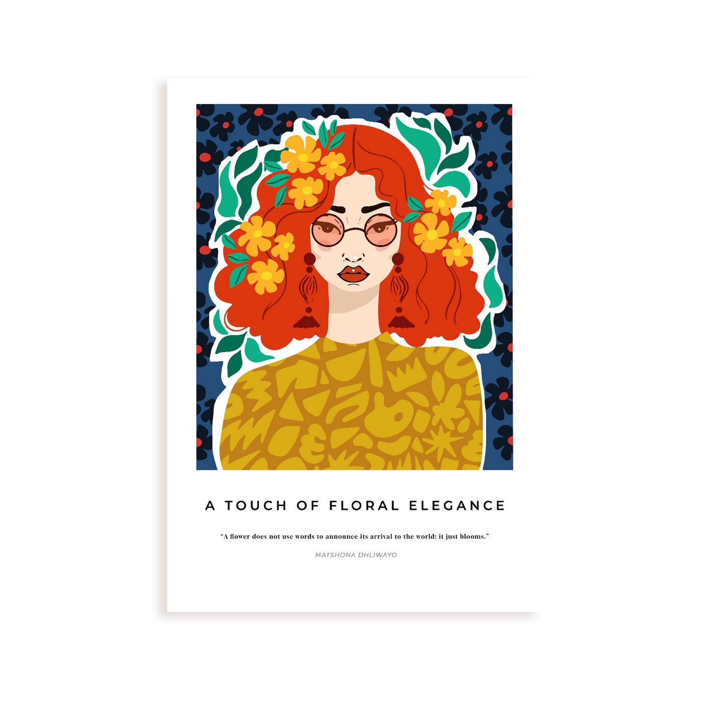 Lámina estética de elegancia floral para diseño de hogar
