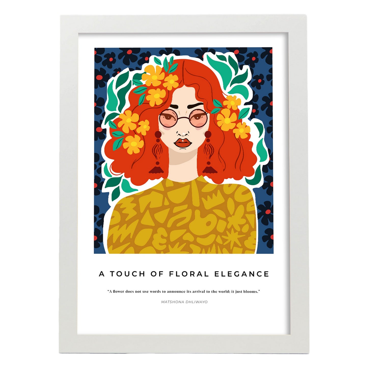 Lámina estética de elegancia floral para diseño de hogar
