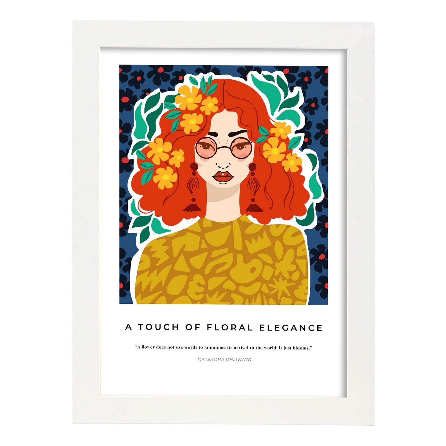 Lámina estética de elegancia floral para diseño de hogar