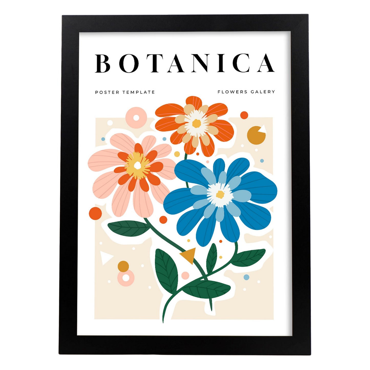 Lámina de Galería de Flores Botánicas para Diseño de Hogar Estético