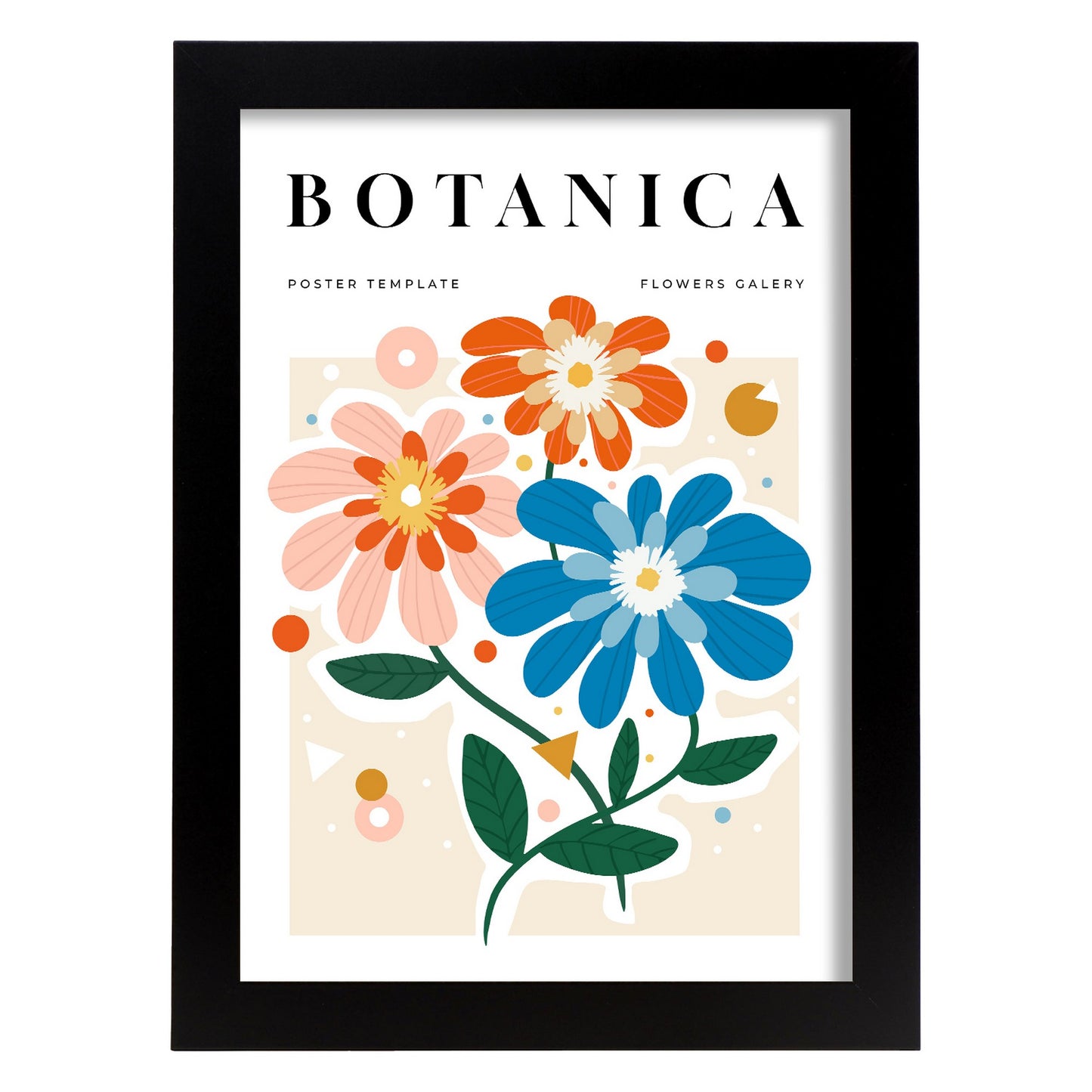 Lámina de Galería de Flores Botánicas para Diseño de Hogar Estético
