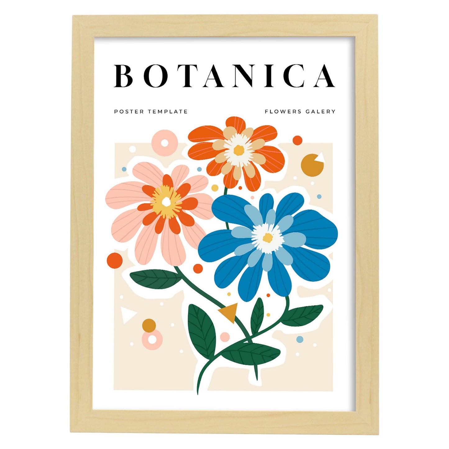 Lámina de Galería de Flores Botánicas para Diseño de Hogar Estético