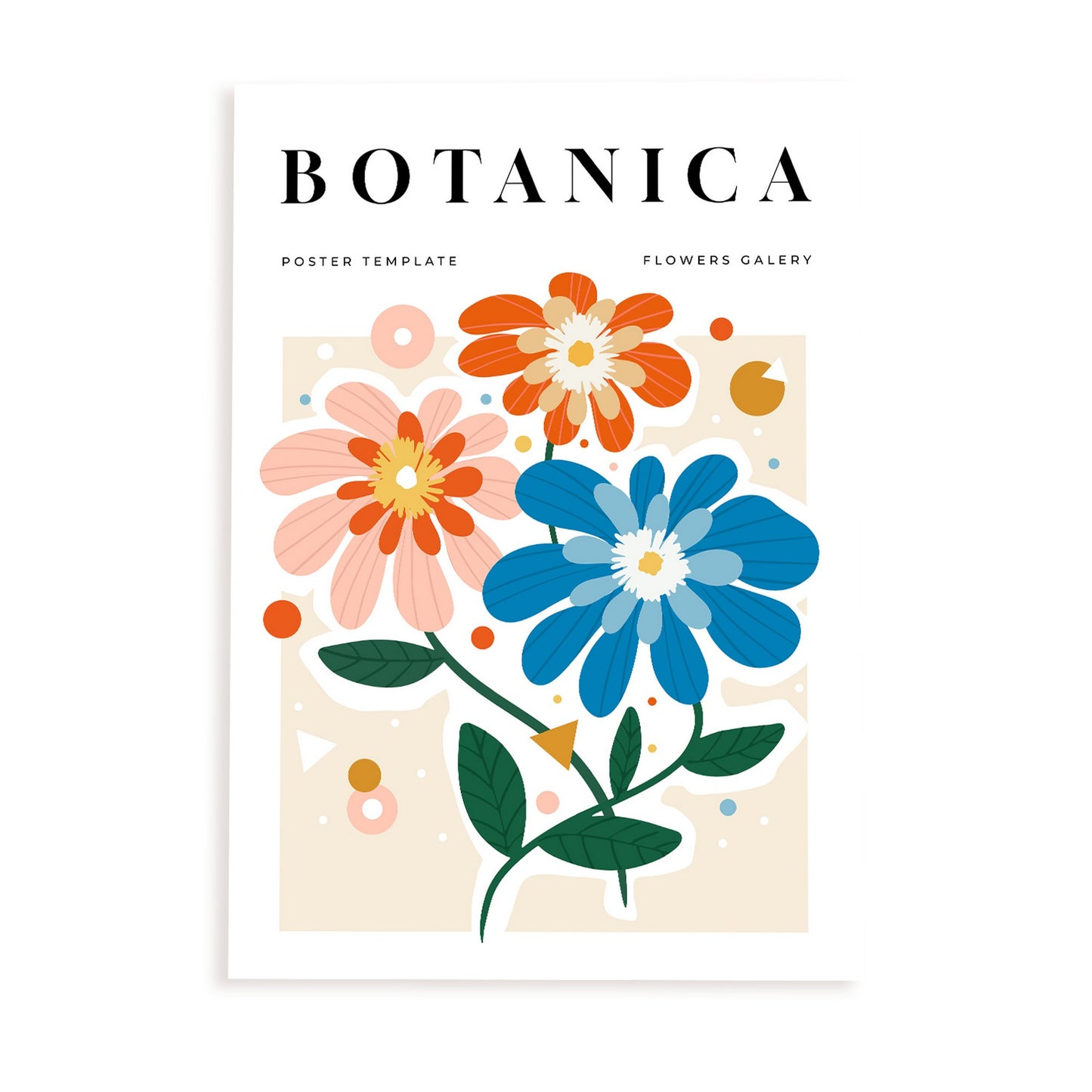 Lámina de Galería de Flores Botánicas para Diseño de Hogar Estético