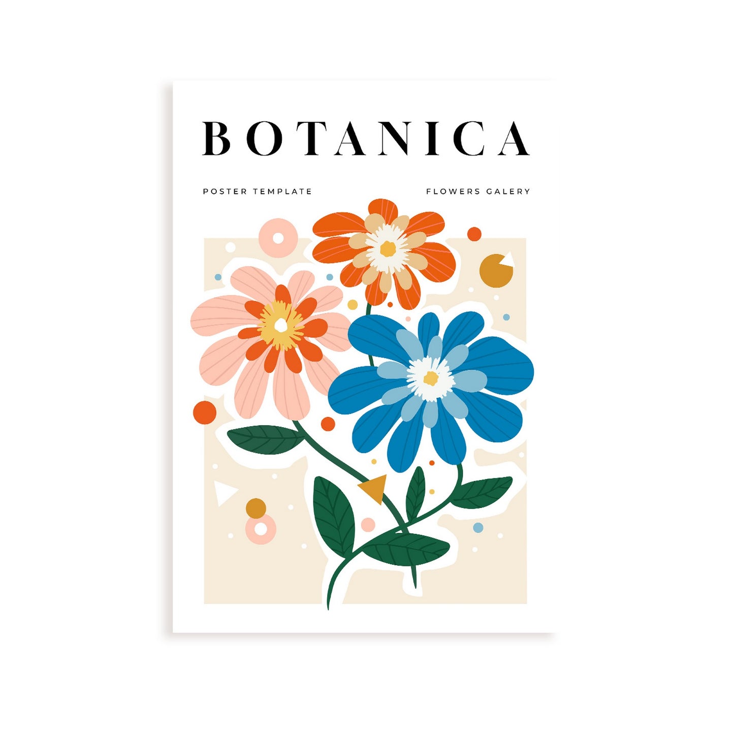 Lámina de Galería de Flores Botánicas para Diseño de Hogar Estético