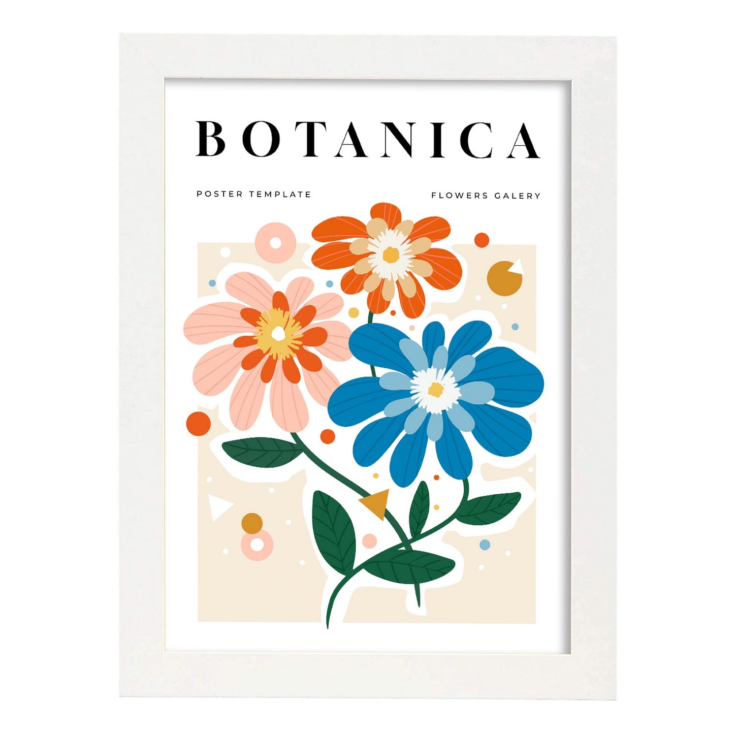 Lámina de Galería de Flores Botánicas para Diseño de Hogar Estético