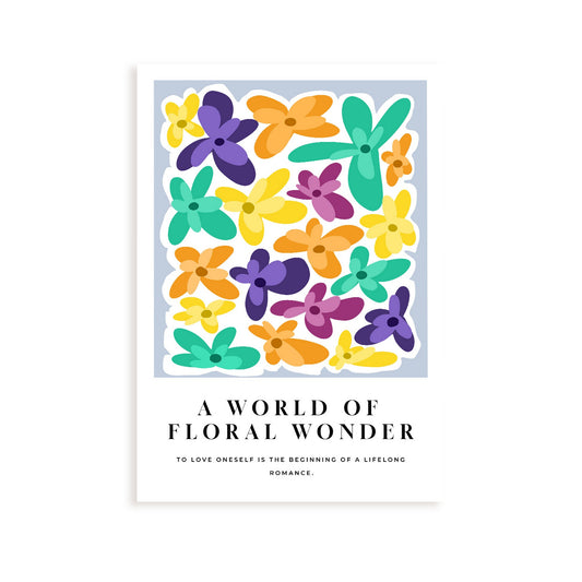Lámina estética de Un mundo de maravilla floral para diseño de hogar