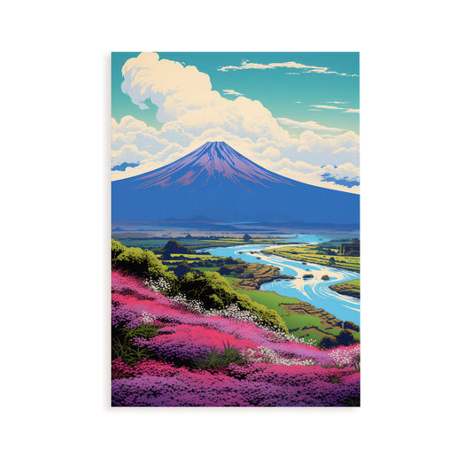Nacnic Lámina Decorativa Ecléctica Mt. Fuji Noble Range en Japonés