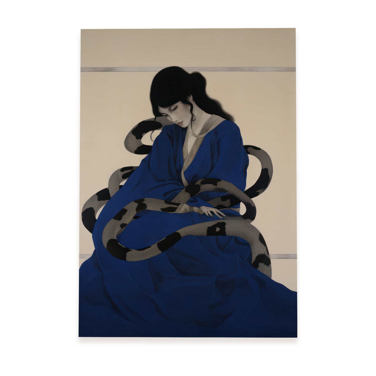 Lamina Nacnic de Dama Serpiente en Azul