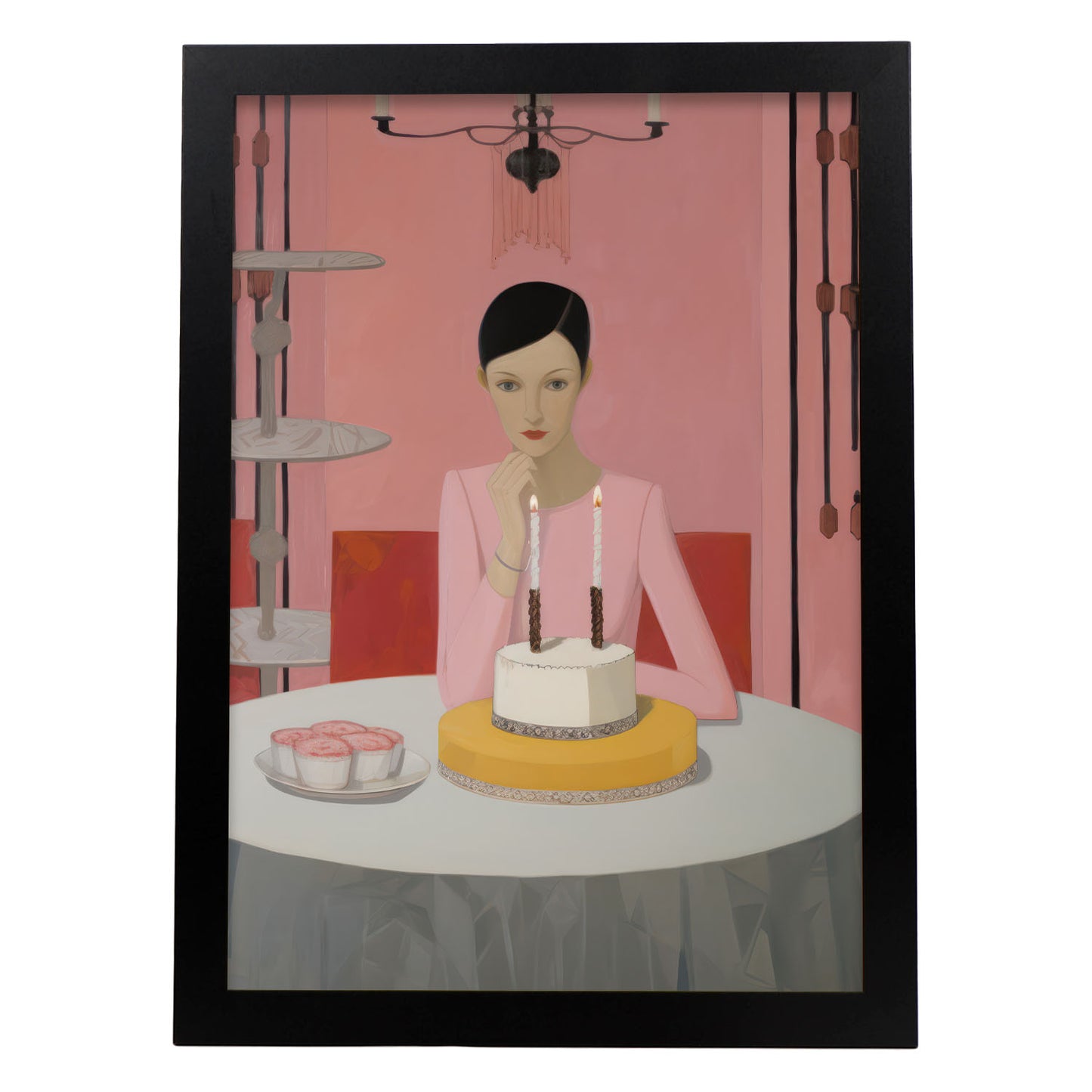Lamina Nacnic Deseo de Cumpleaños en Habitación Rosa Ecléctica