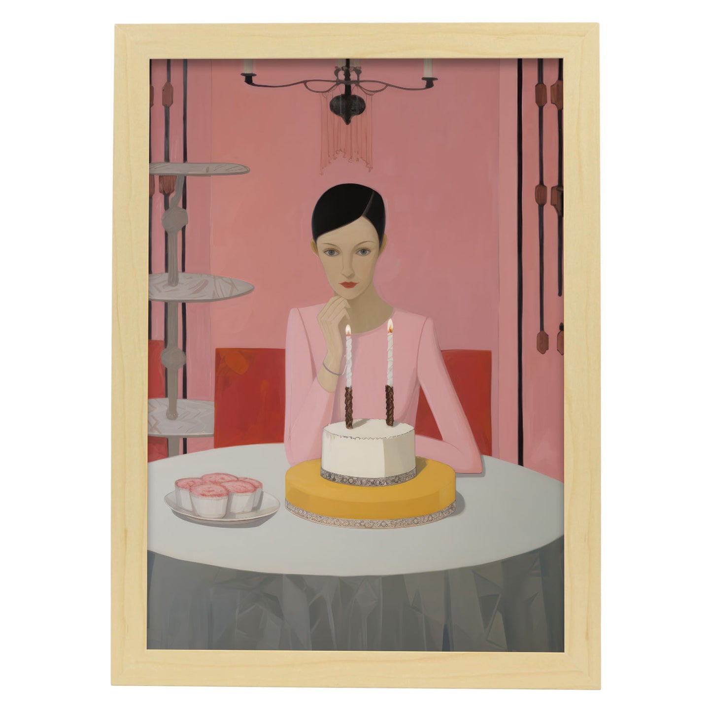 Lamina Nacnic Deseo de Cumpleaños en Habitación Rosa Ecléctica