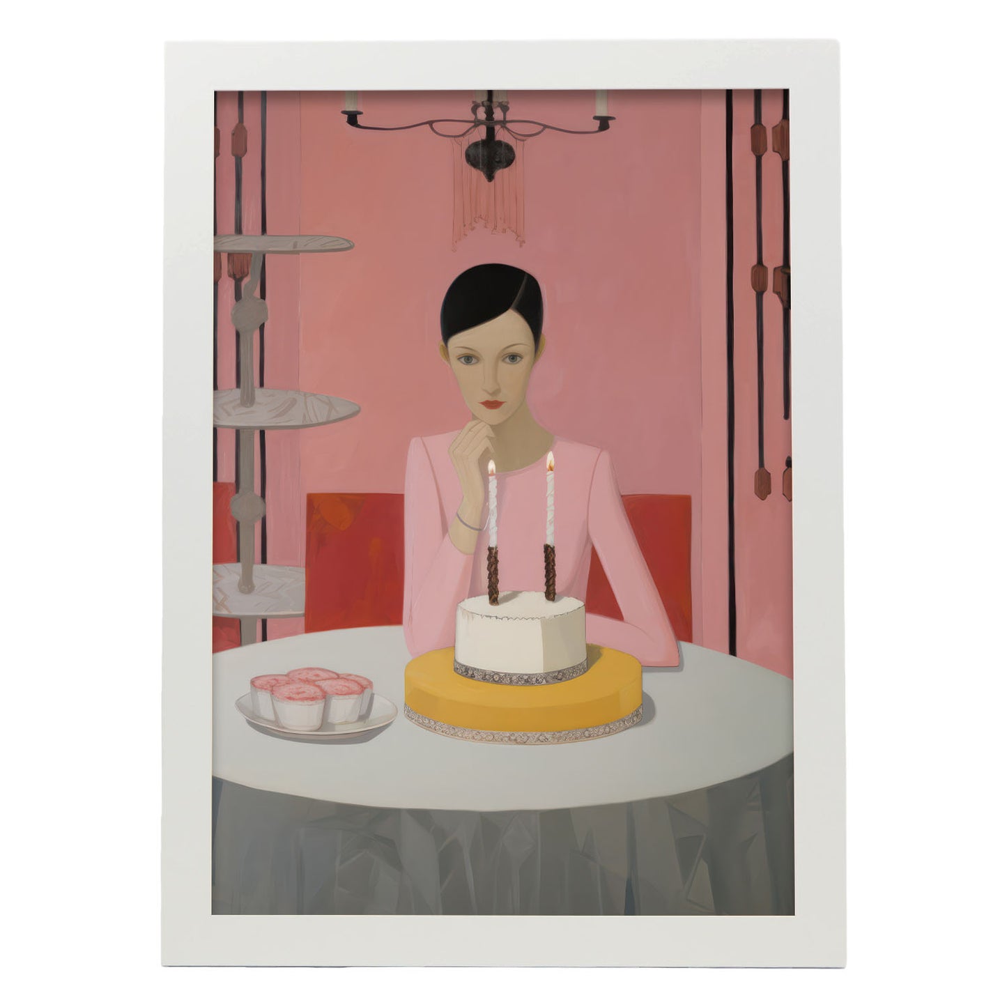 Lamina Nacnic Deseo de Cumpleaños en Habitación Rosa Ecléctica