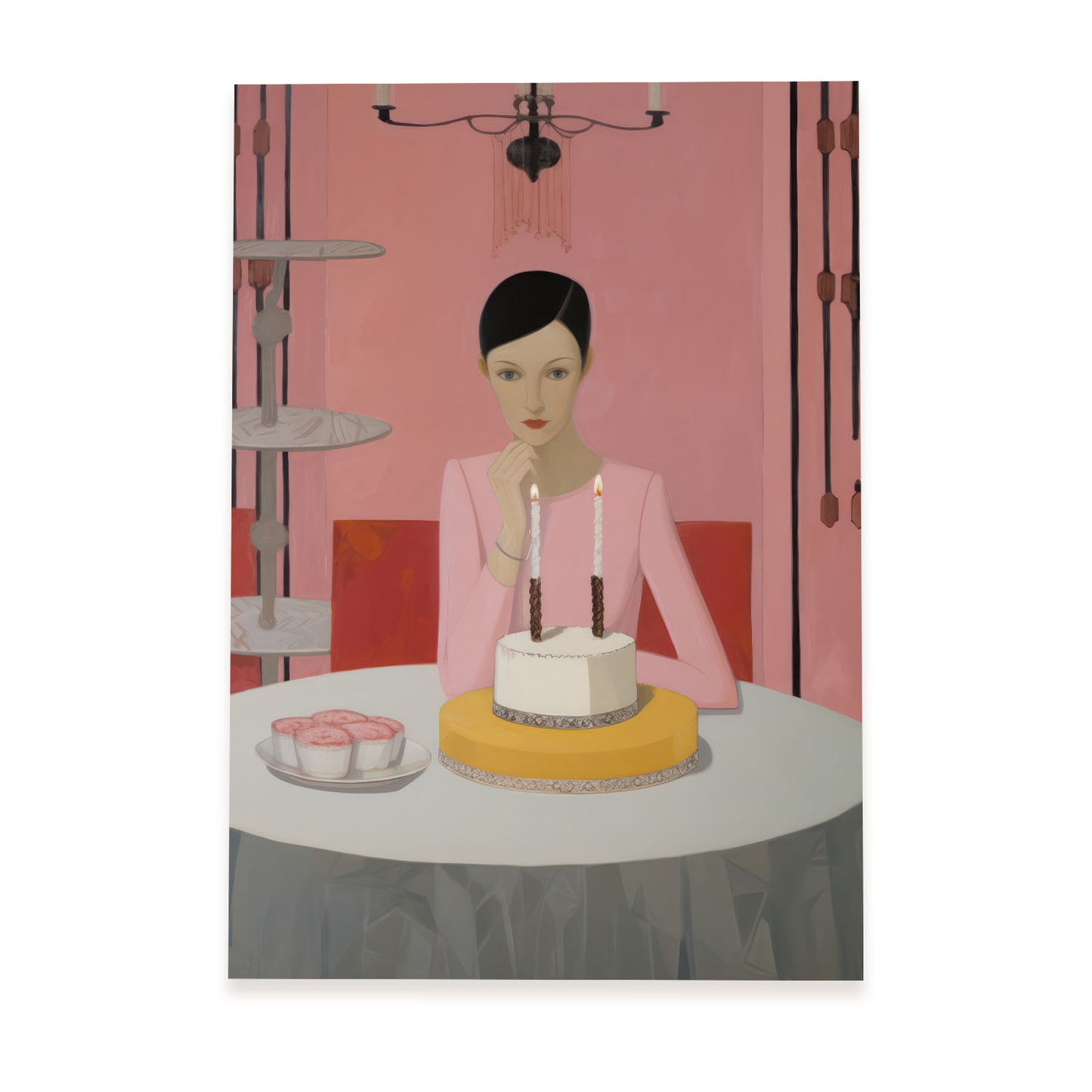 Lamina Nacnic Deseo de Cumpleaños en Habitación Rosa Ecléctica