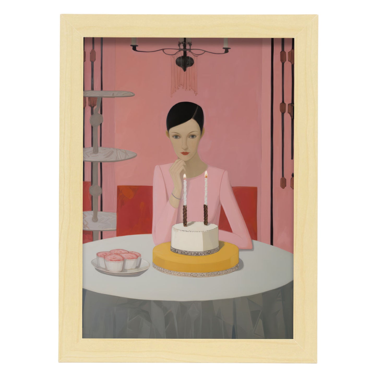 Lamina Nacnic Deseo de Cumpleaños en Habitación Rosa Ecléctica