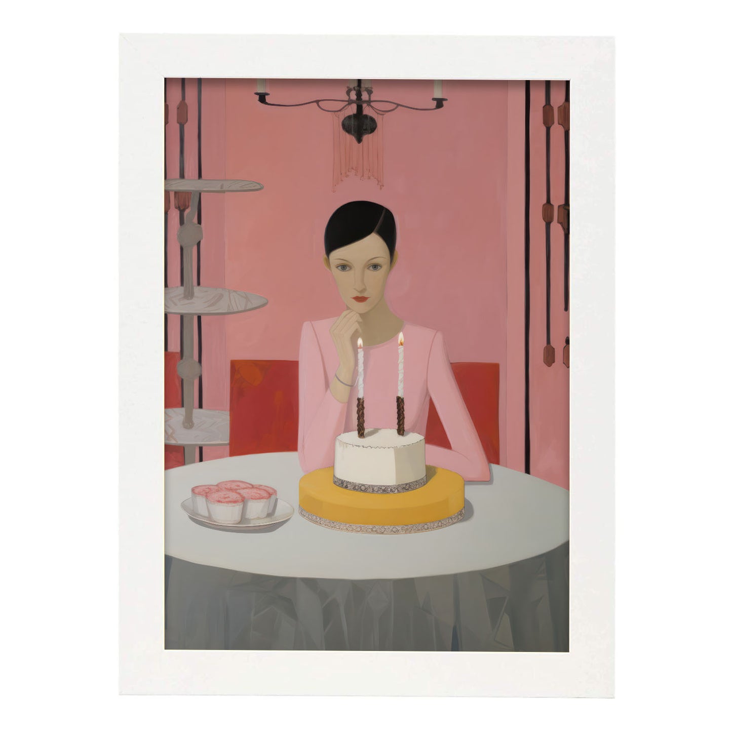 Lamina Nacnic Deseo de Cumpleaños en Habitación Rosa Ecléctica