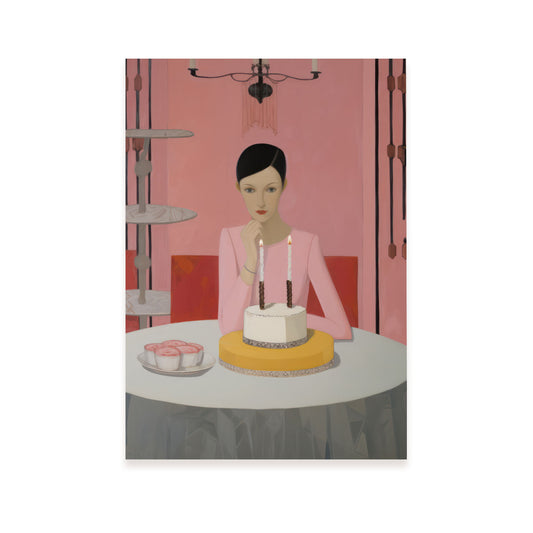Lamina Nacnic Deseo de Cumpleaños en Habitación Rosa Ecléctica