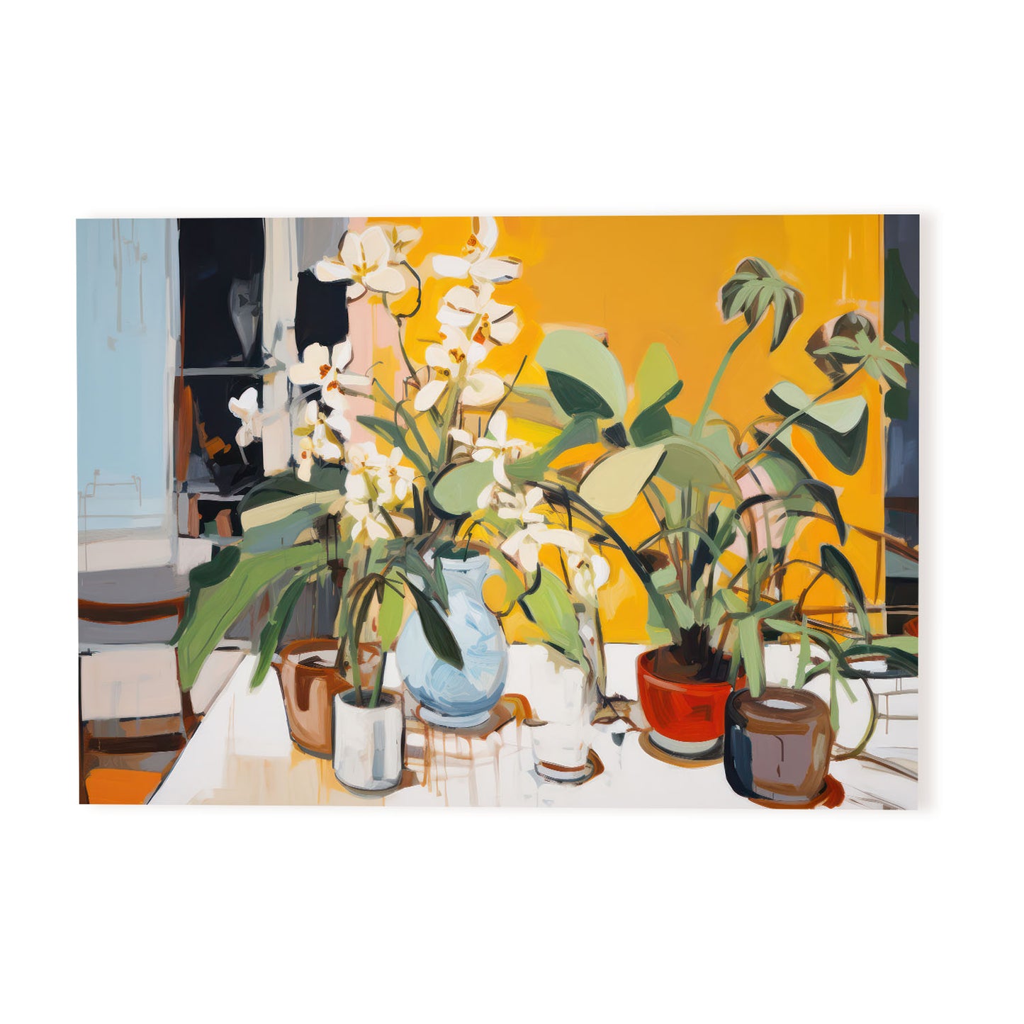 Nacnic Lámina de Flores y Plantas Amarillas para Interior Ecléctico