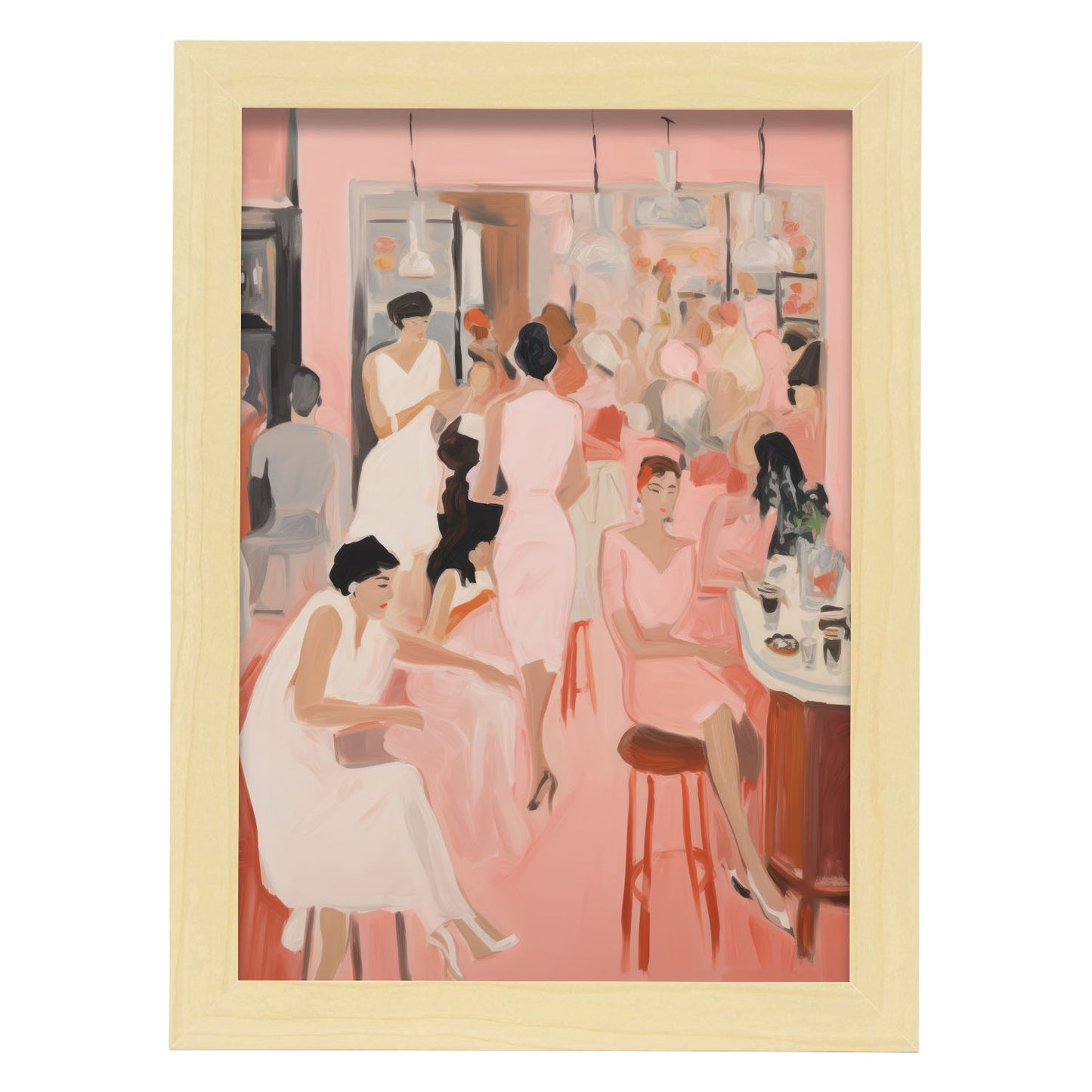 Lamina Nacnic Noche de Chicas para Habitación Rosa Ecléctica