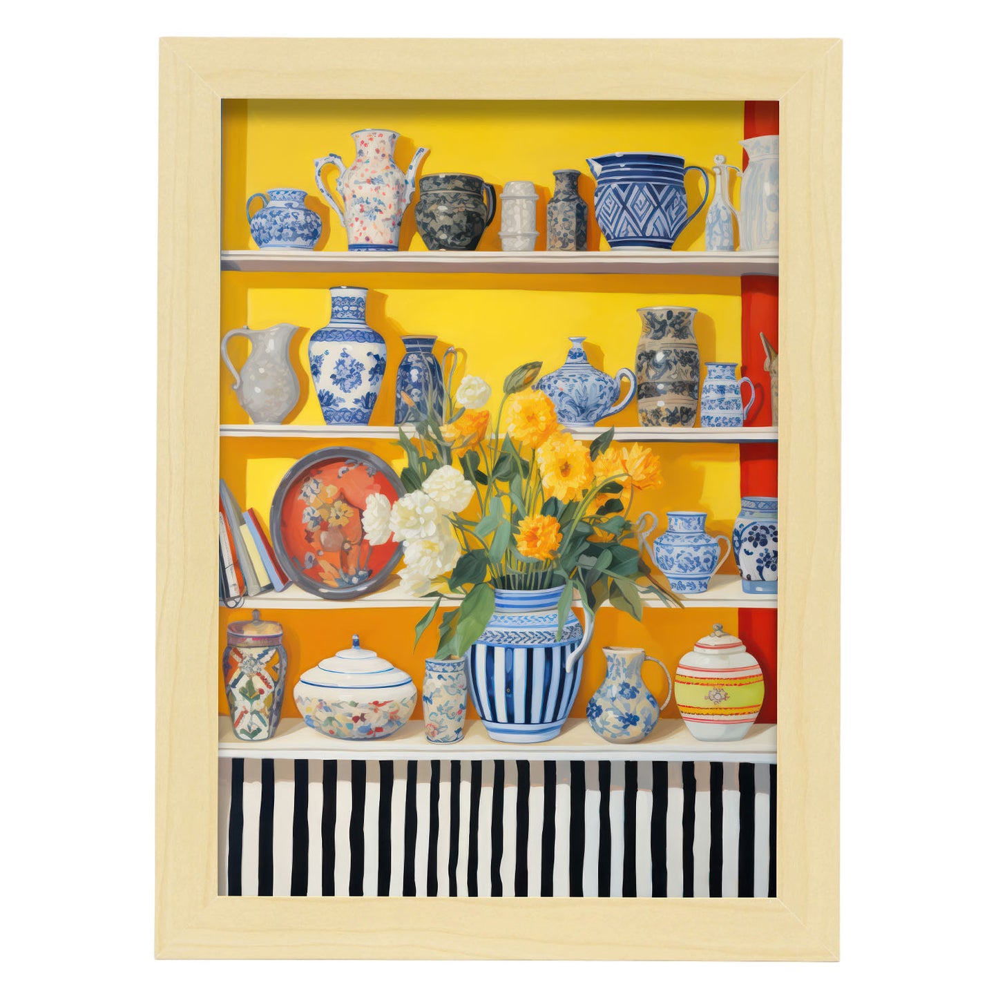 Lamina Nacnic Porcelana Abigarrada en Amarillo