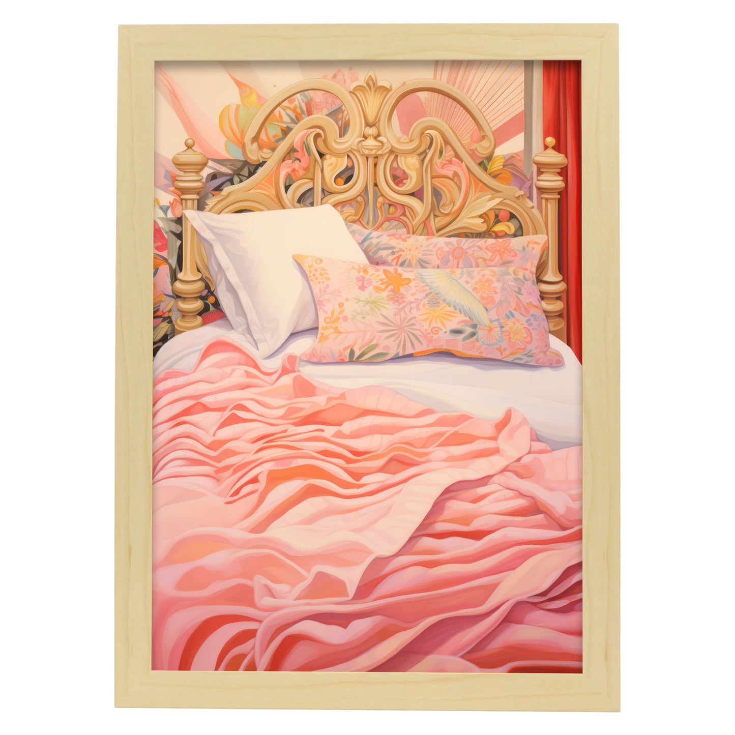 Lamina Elegante Nacnic Cama en Rosa