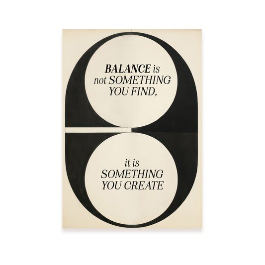 Lámina Nacnic El Equilibrio es Algo en Tipografía Ecléctica