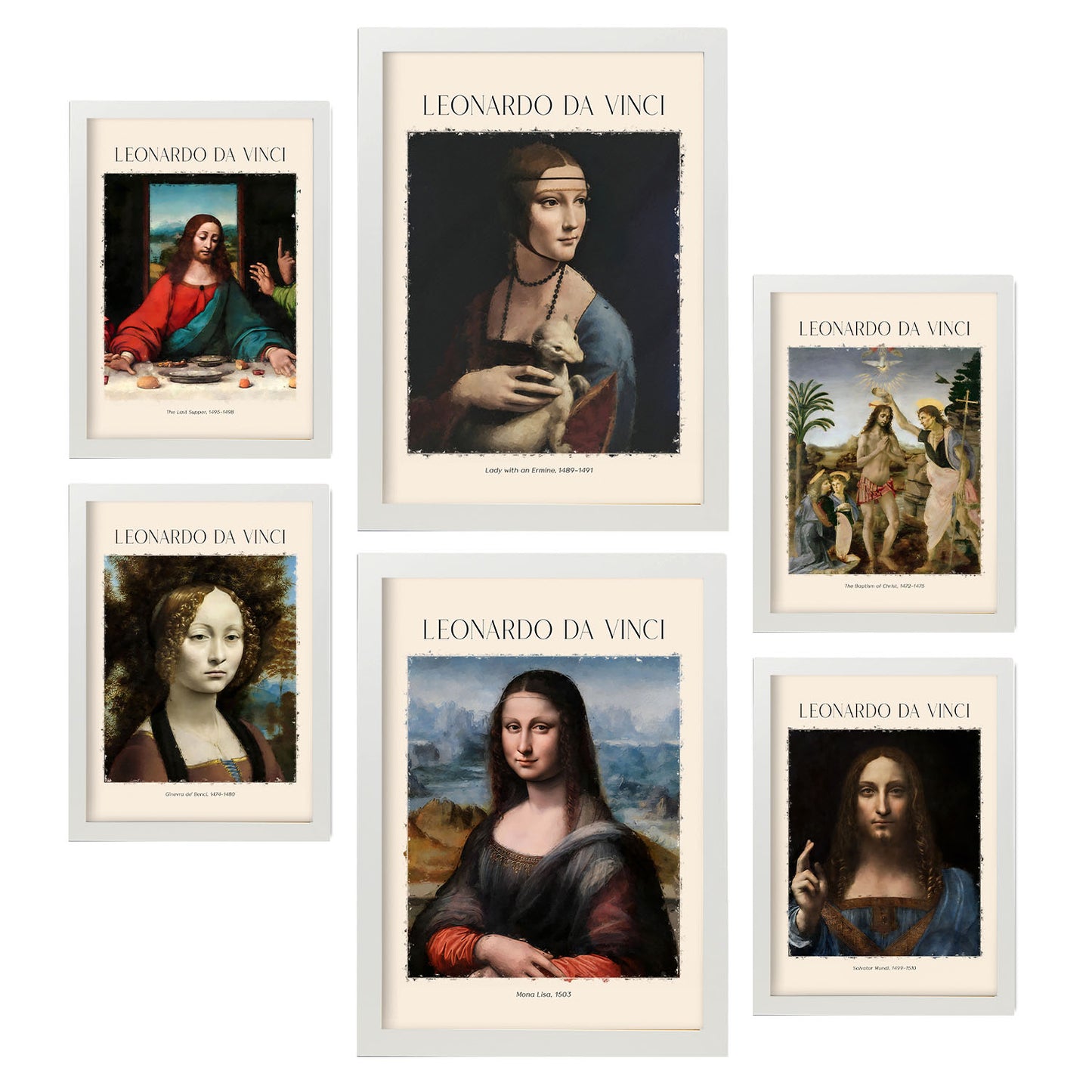 Set de 6 Láminas de Da Vinci
