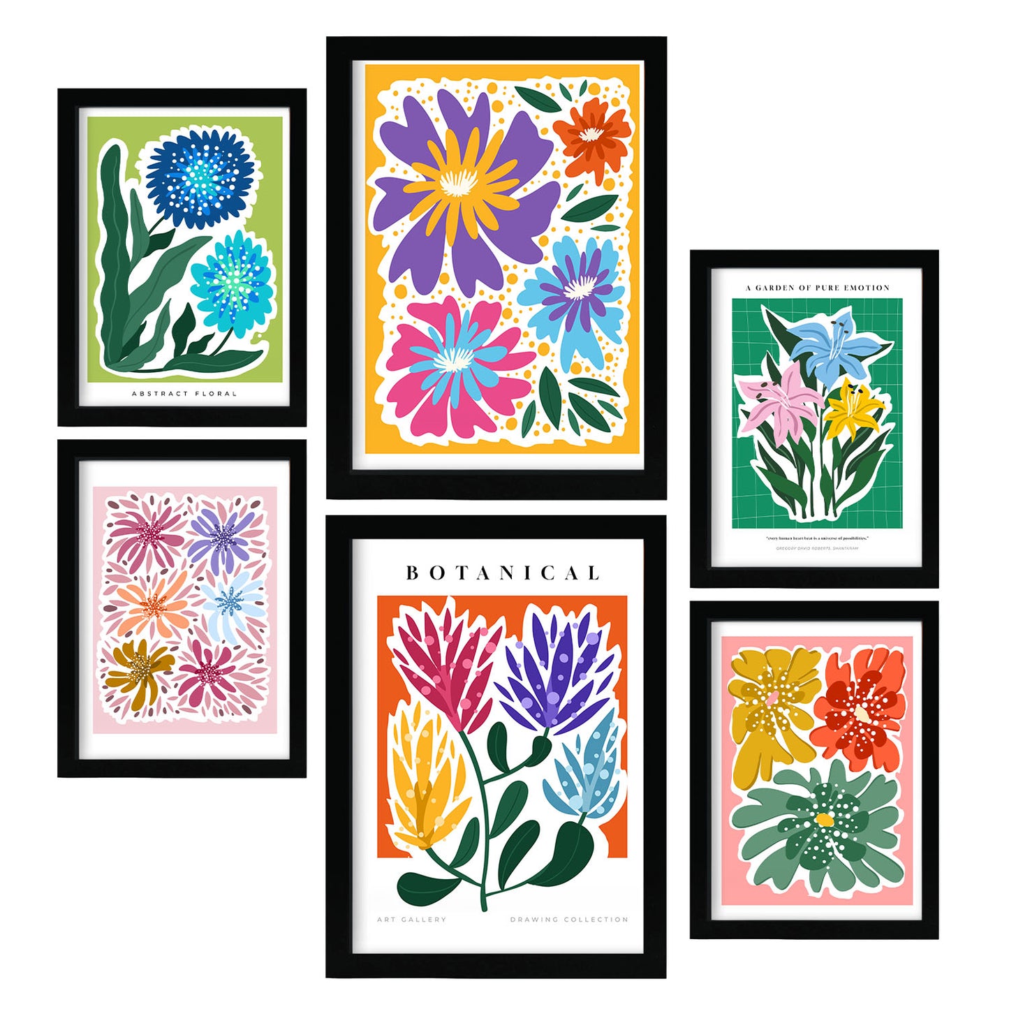 Conjunto de 6 láminas de primavera