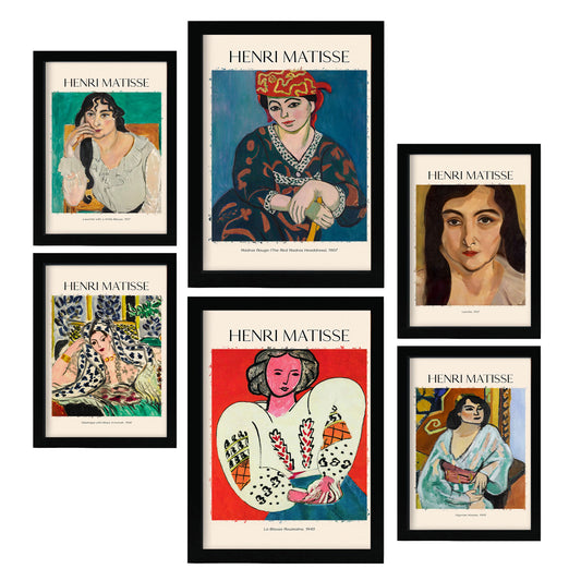 Nacnic Lámina Set de 6 de Henri Matisse Colección de Obras de Arte