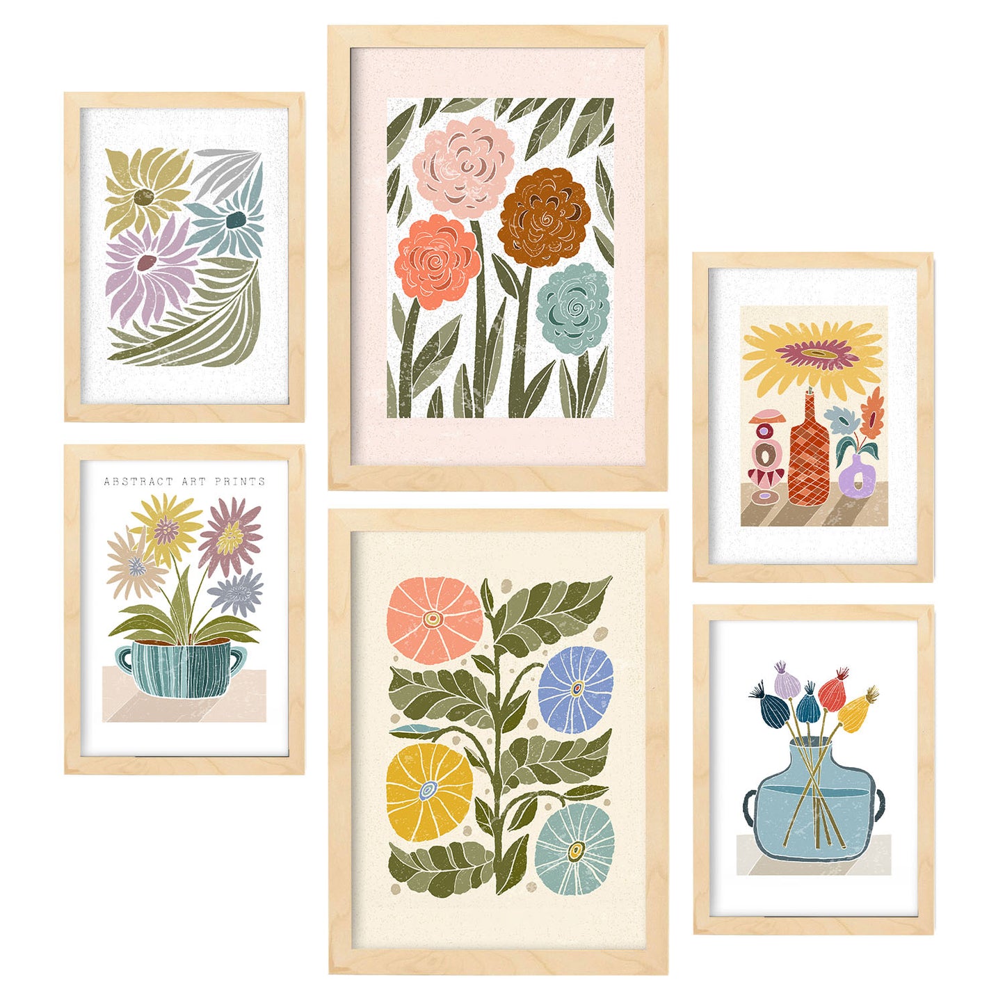 Set de 6 Laminas Bloom de Estilo Étnico Nacnic