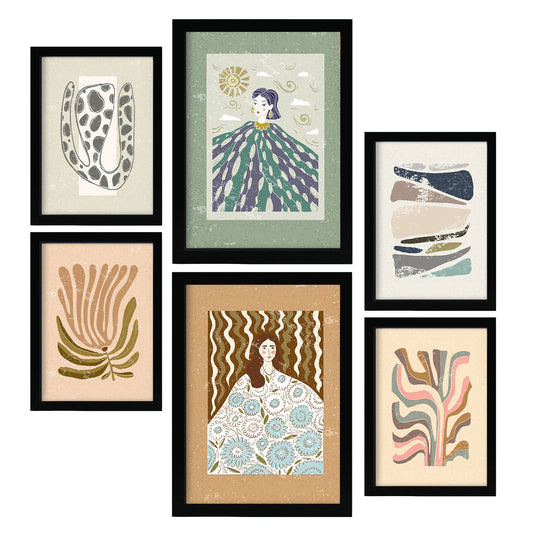 Conjunto Nacnic de 6 Láminas Étnicas de la Madre Naturaleza